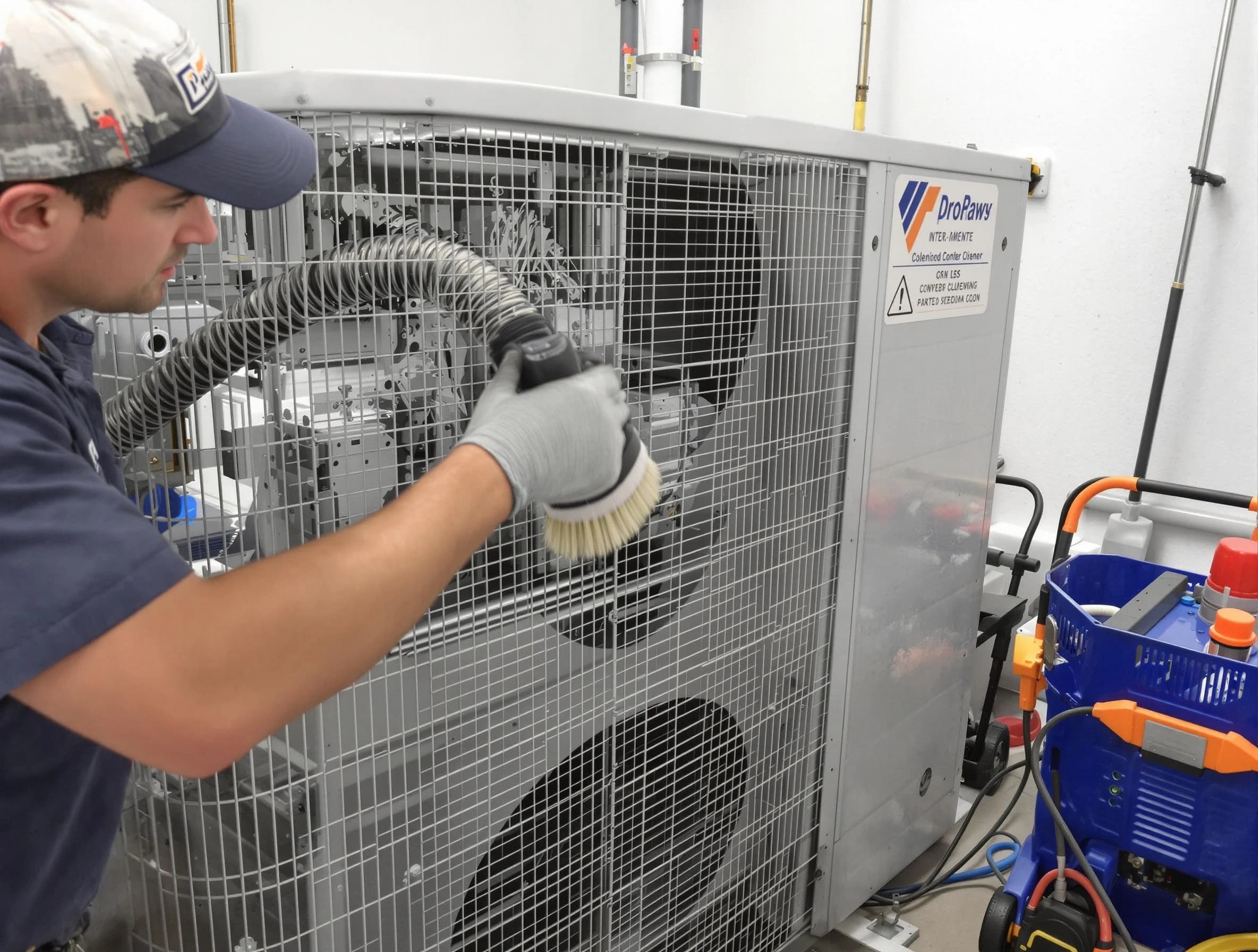 Highland Springs Air Duct Cleaning specialist performing precision AC coil cleaning for improved system performance in Highland Springs