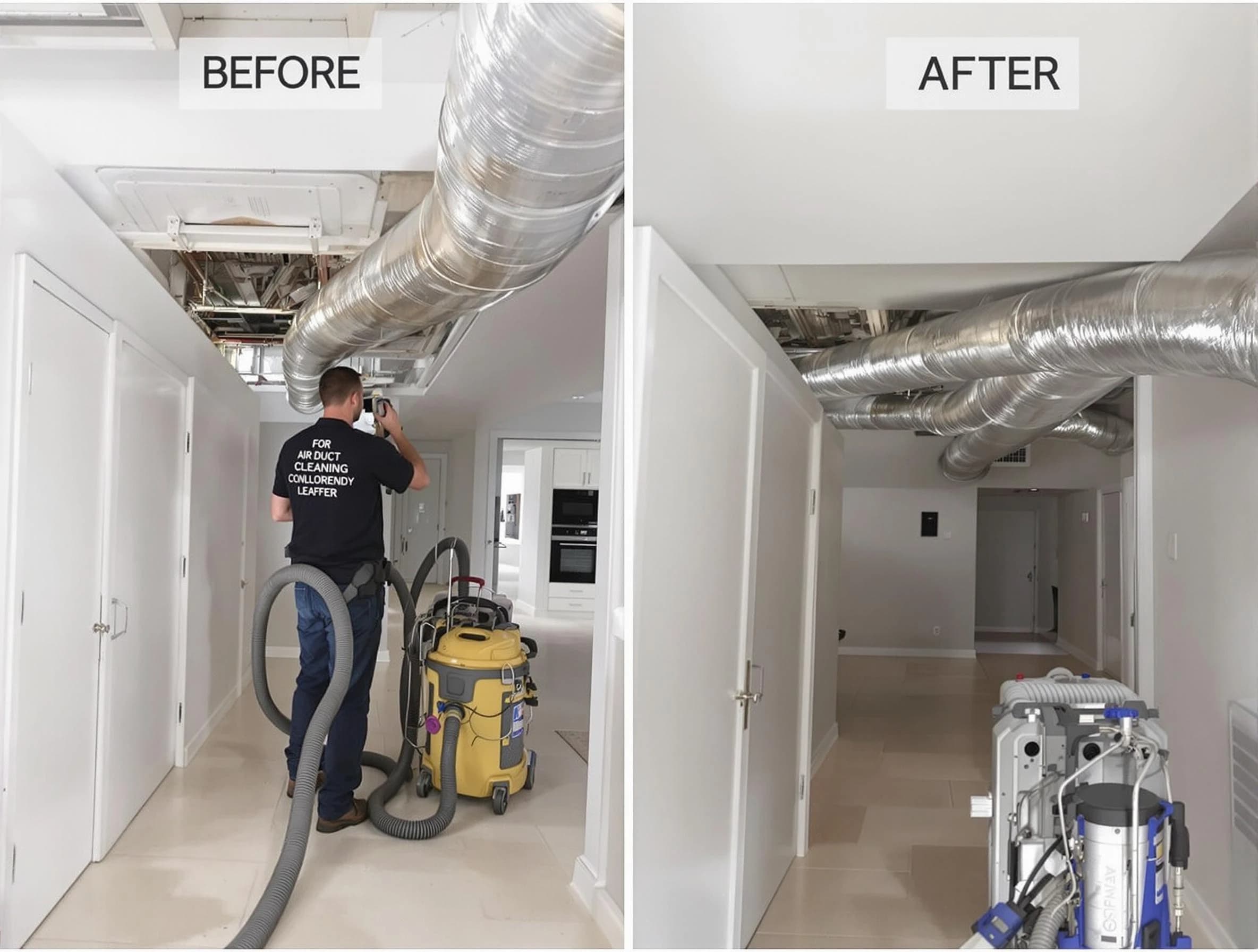 Highland Springs Air Duct Cleaning professional performing thorough air duct cleaning in Highland Springs