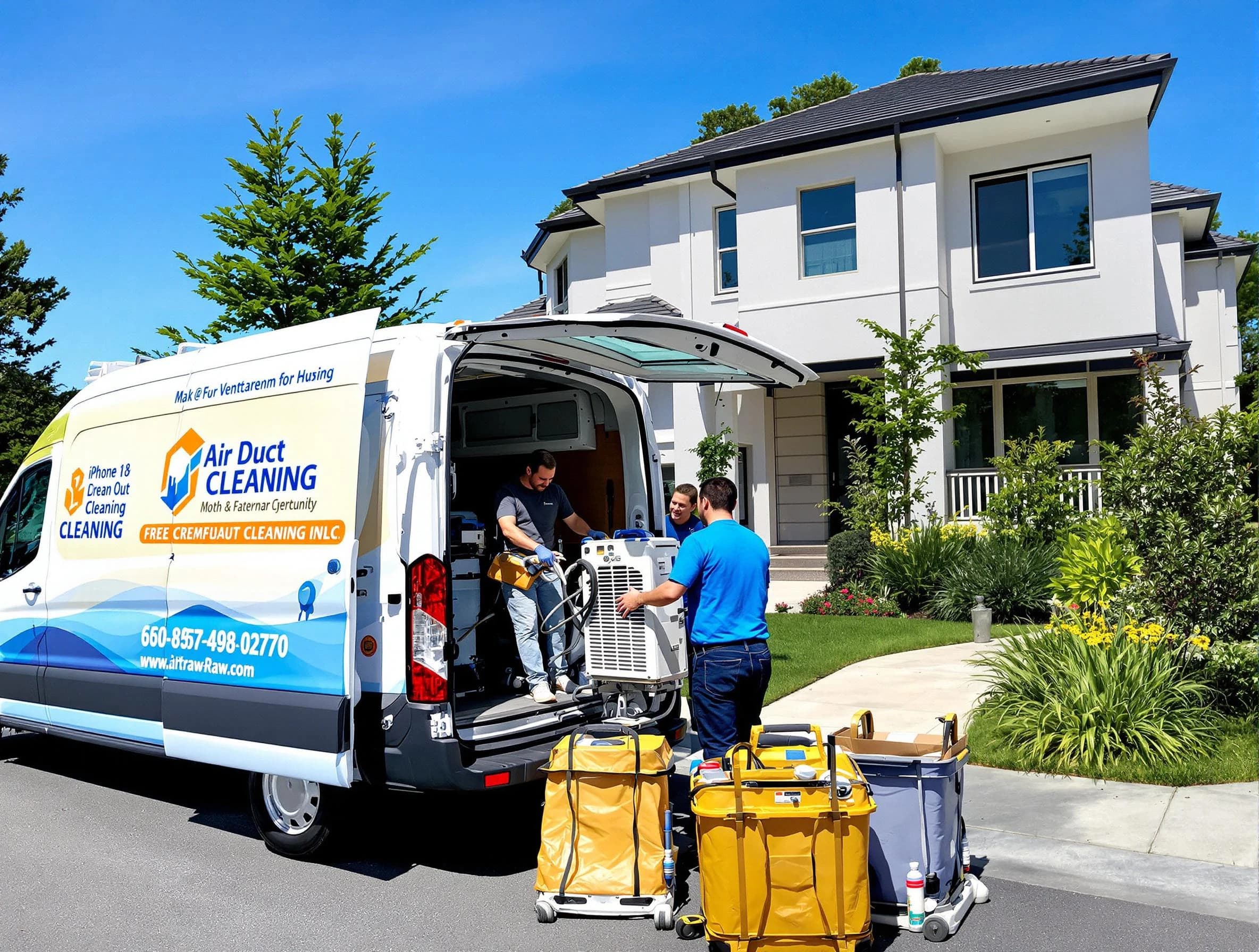 Highland Springs Air Duct Cleaning technician performing professional air duct cleaning in Highland Springs