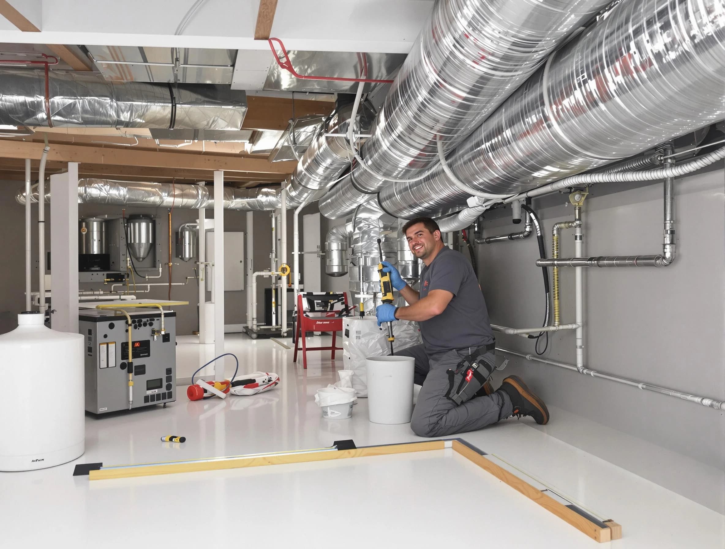 Professional duct sealing service by Highland Springs Air Duct Cleaning in Highland Springs
