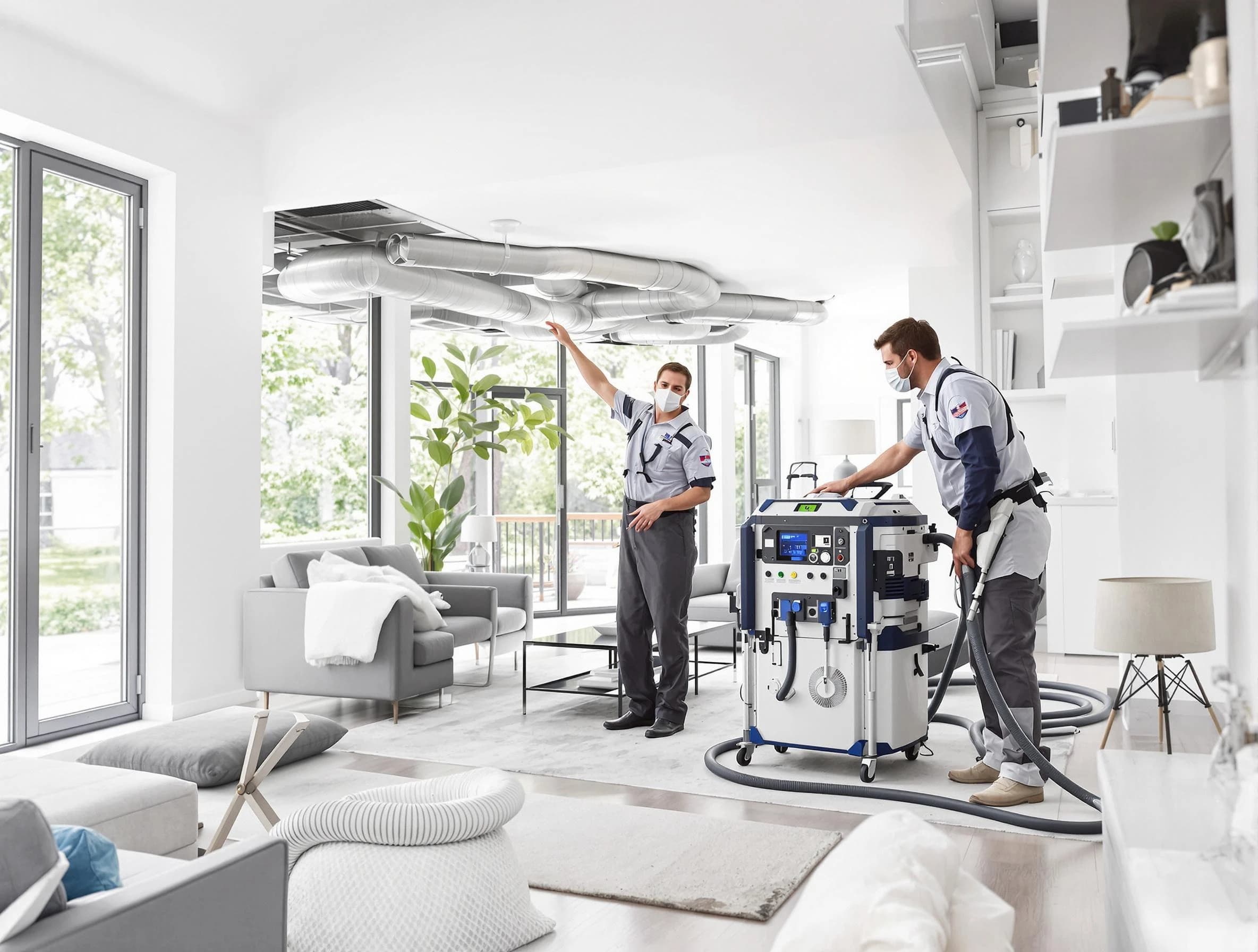 Highland Springs Air Duct Cleaning professional conducting pure air duct cleaning with state-of-the-art equipment in Highland Springs