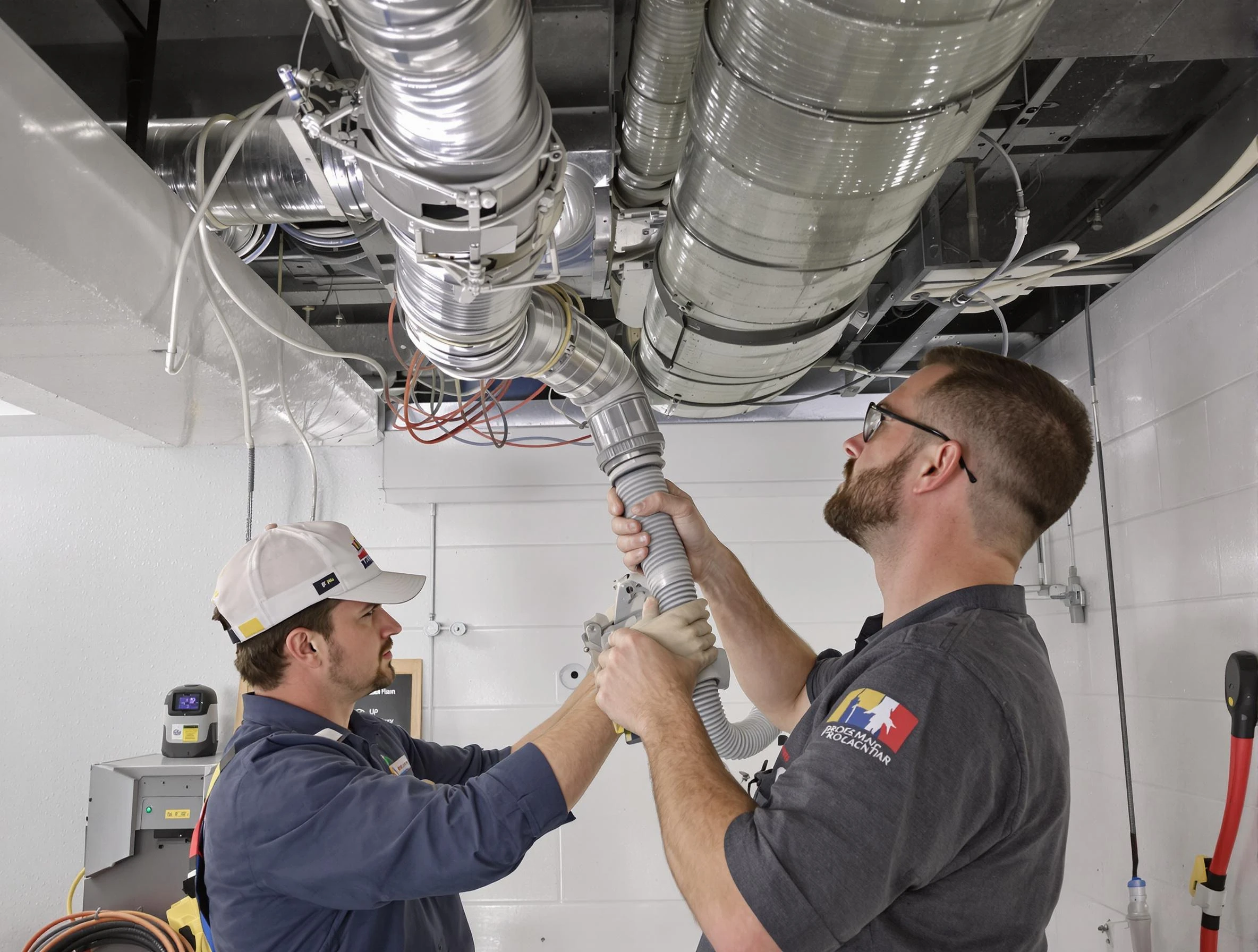 Highland Springs Air Duct Cleaning technician performing thorough AC duct cleaning in Highland Springs