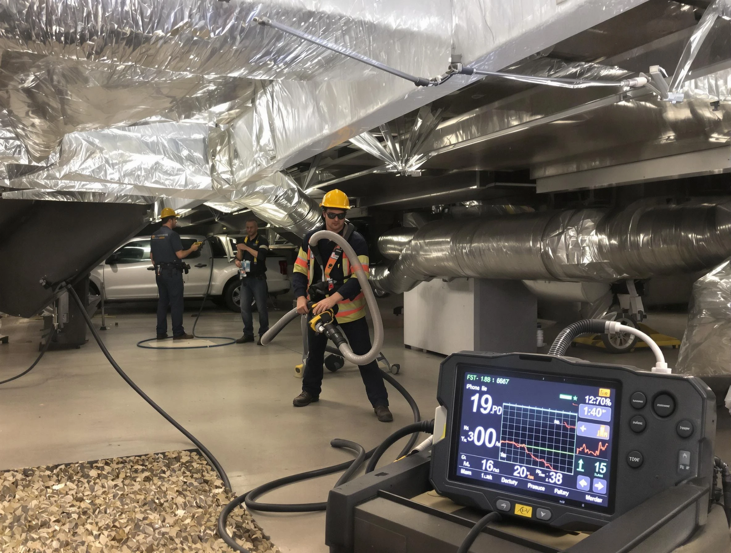 Professional negative pressure duct cleaning by Highland Springs Air Duct Cleaning in Highland Springs